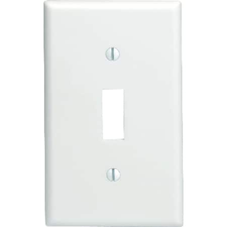 Leviton Leviton White 1 gang Nylon Toggle Wall Plate 1 pk 00PJ1-00W